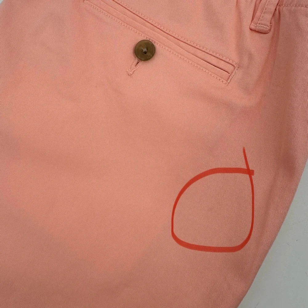 Lands' End Shorts Womens 16 Peach Classic Chino Cotton Stretch 12
